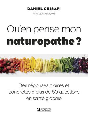 cover image of Qu'en pense mon naturopathe